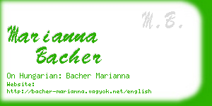 marianna bacher business card